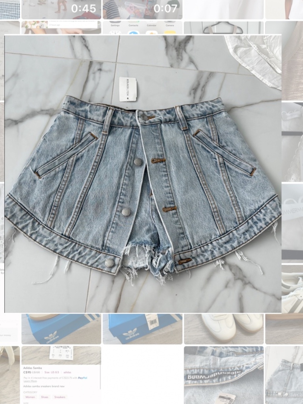 Denim shorts